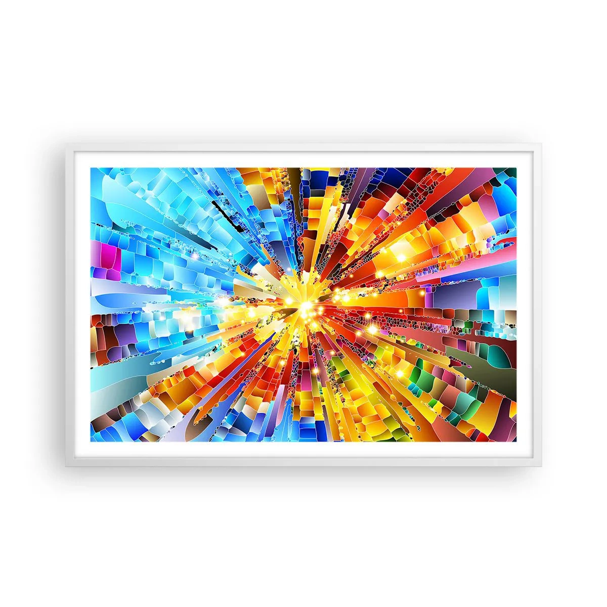 Poster în ramă albă - In medias res - 91x61 cm