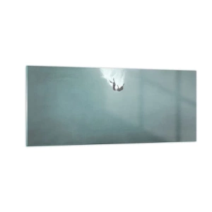 Tablou pe sticlă - În îmbrățișarea oceanului - 100x40 cm