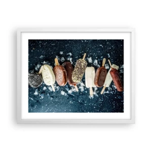 Poster în ramă albă - Gustul unei veri fierbinți - 50x40 cm