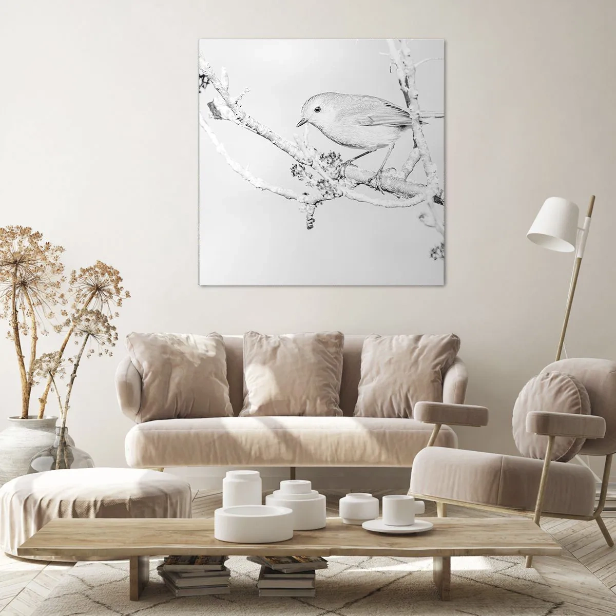 Tablou pe pânză - Dimineață de iarnă - 50x50 cm