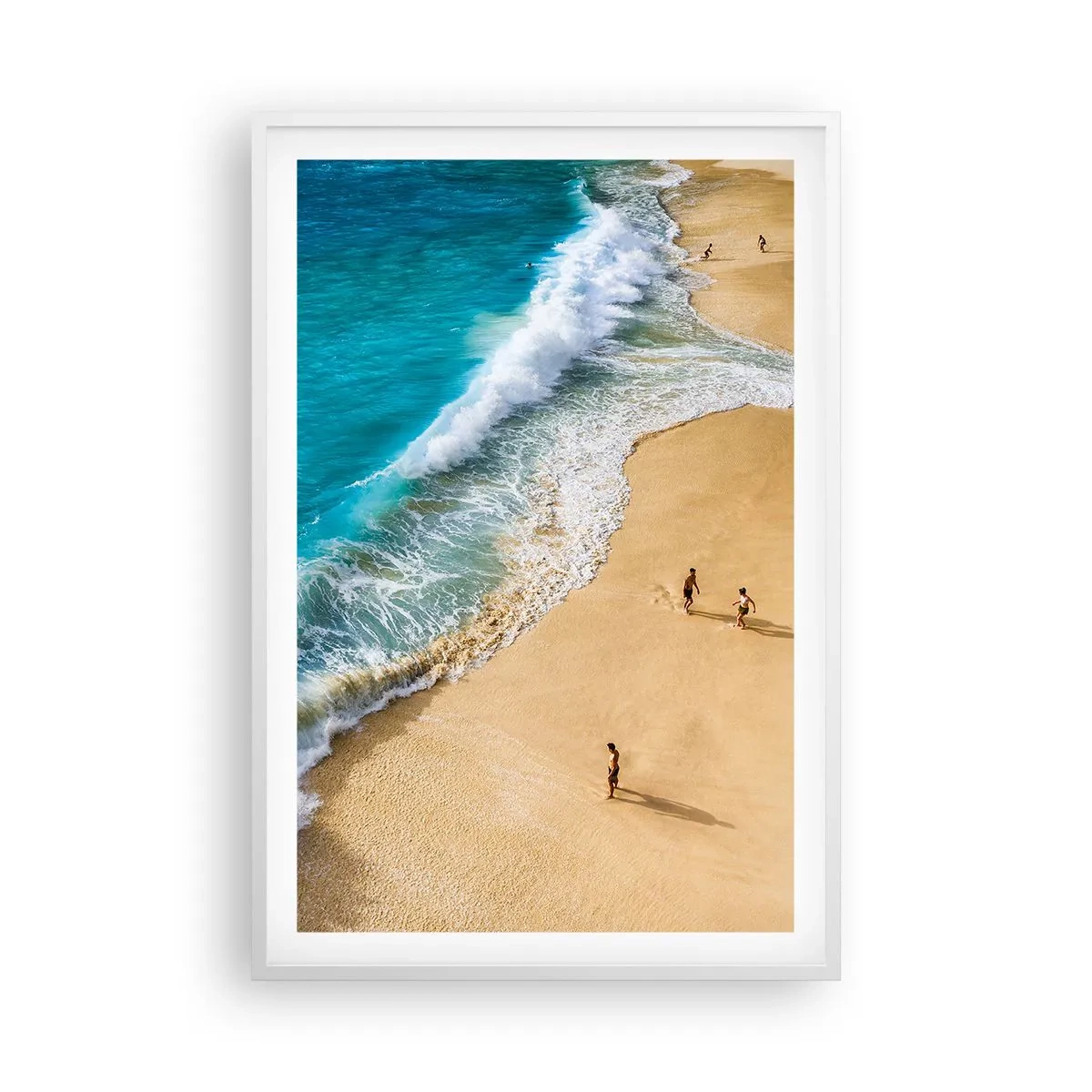 Poster în ramă albă - Și apoi soarele, plaja... - 61x91 cm