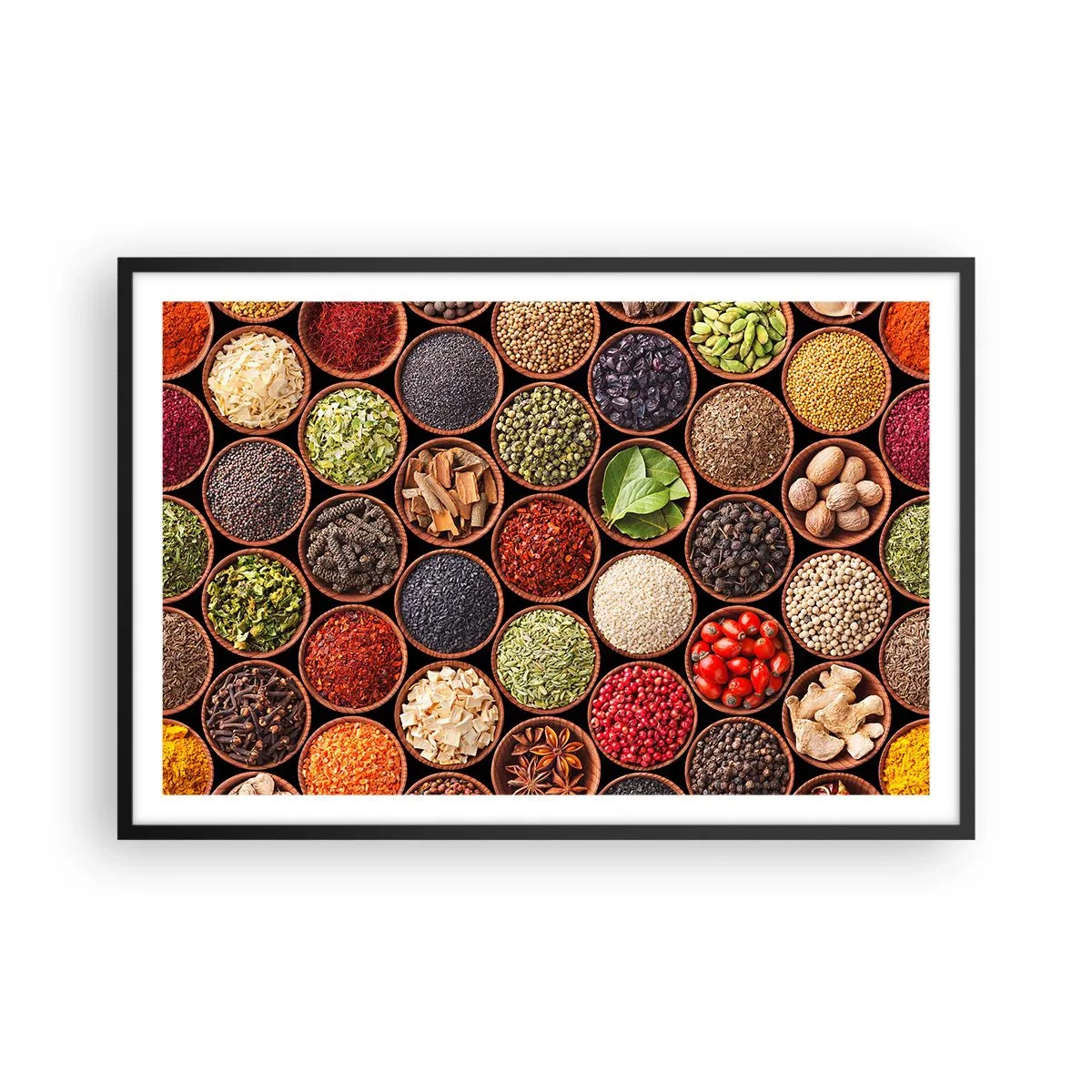 Poster în ramă neagră - Toate gusturile lumii - 91x61 cm