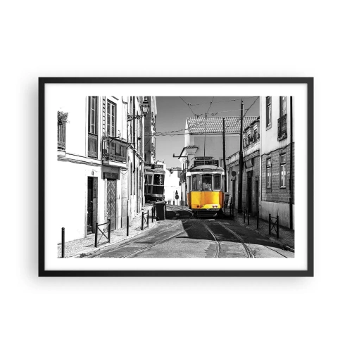 Poster în ramă neagră - Spiritul Lisabonei - 70x50 cm