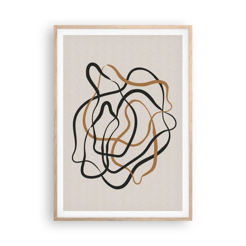 Poster în ramă de stejar deschis - Totul s-a încurcat - 70x100 cm