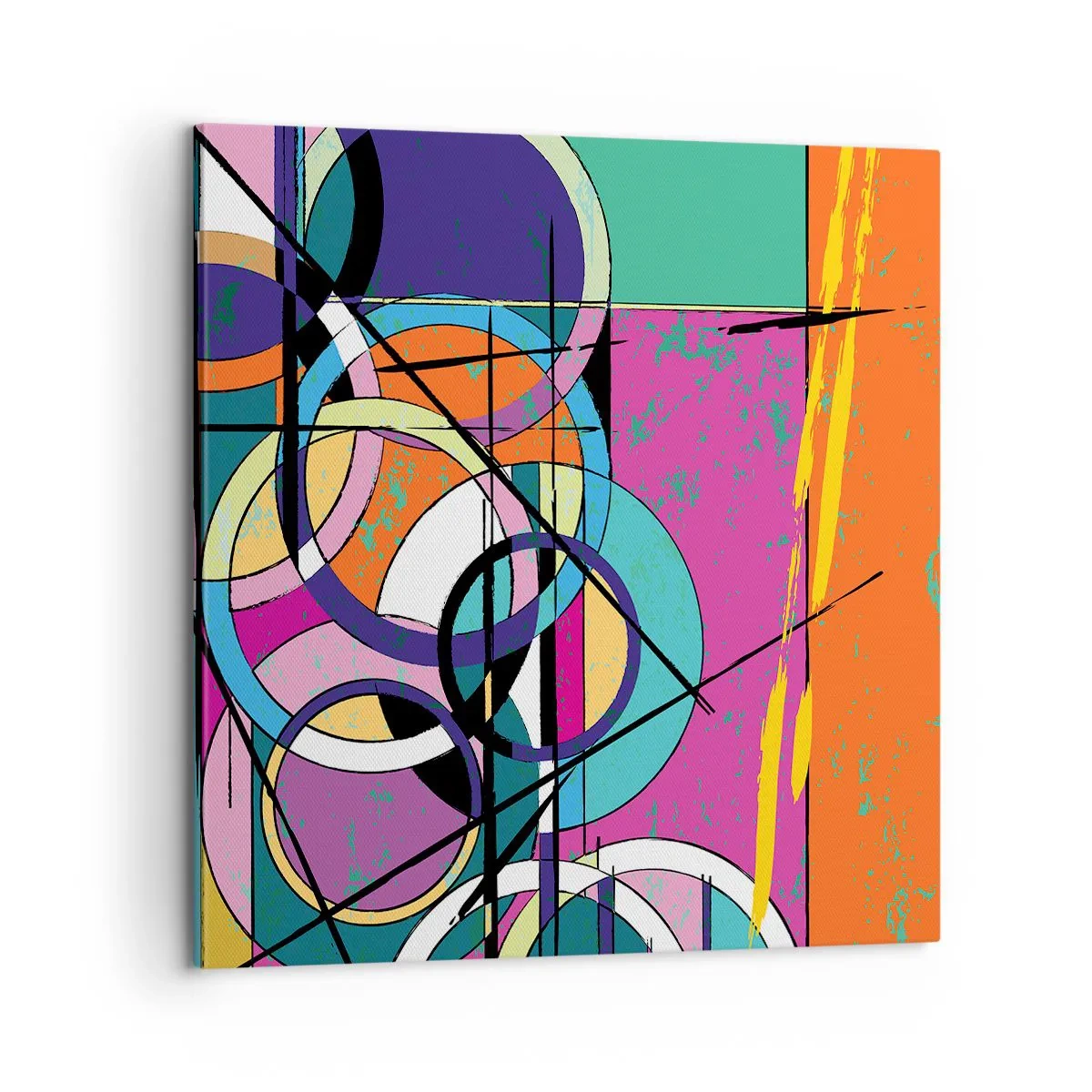 Tablou pe pânză - Roată cu roată - 60x60 cm
