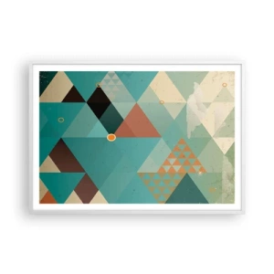 Poster în ramă albă - Unitatea multiplicității, multiplicitatea unității - 100x70 cm