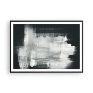 Poster în ramă neagră - Țesut vertical și orizontal - 100x70 cm