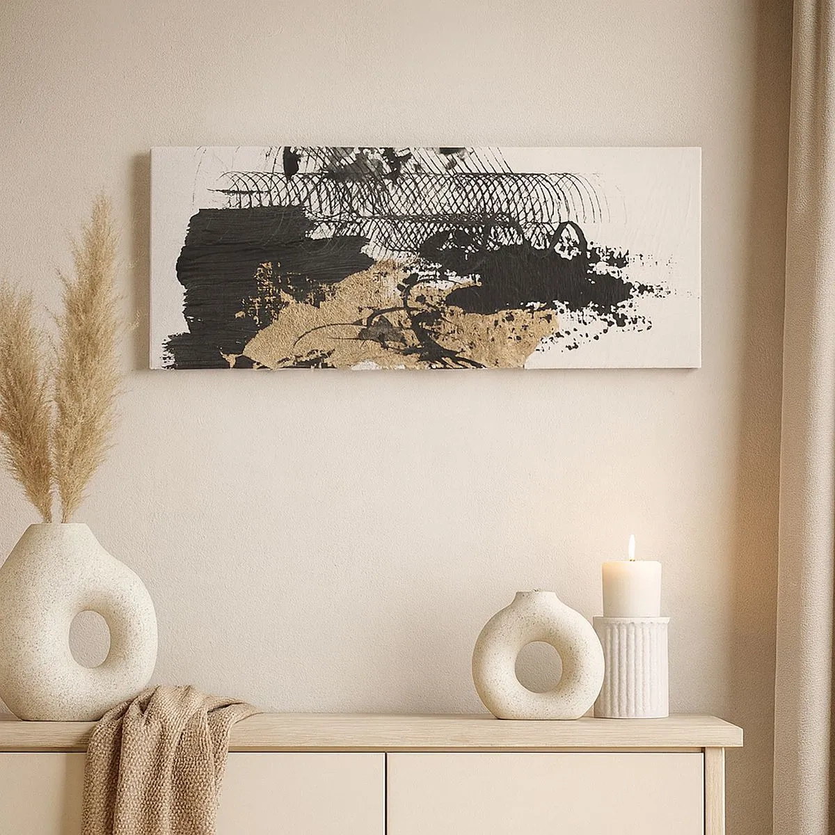 Tablou pe pânză - Compoziție cu pasiune - 100x40 cm