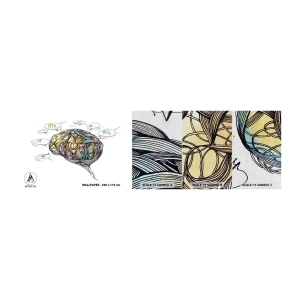 Mostră tapet Premium Sand - Omul - marea enigmă - Abstracția, Creier, Grafică - 100x30 cm