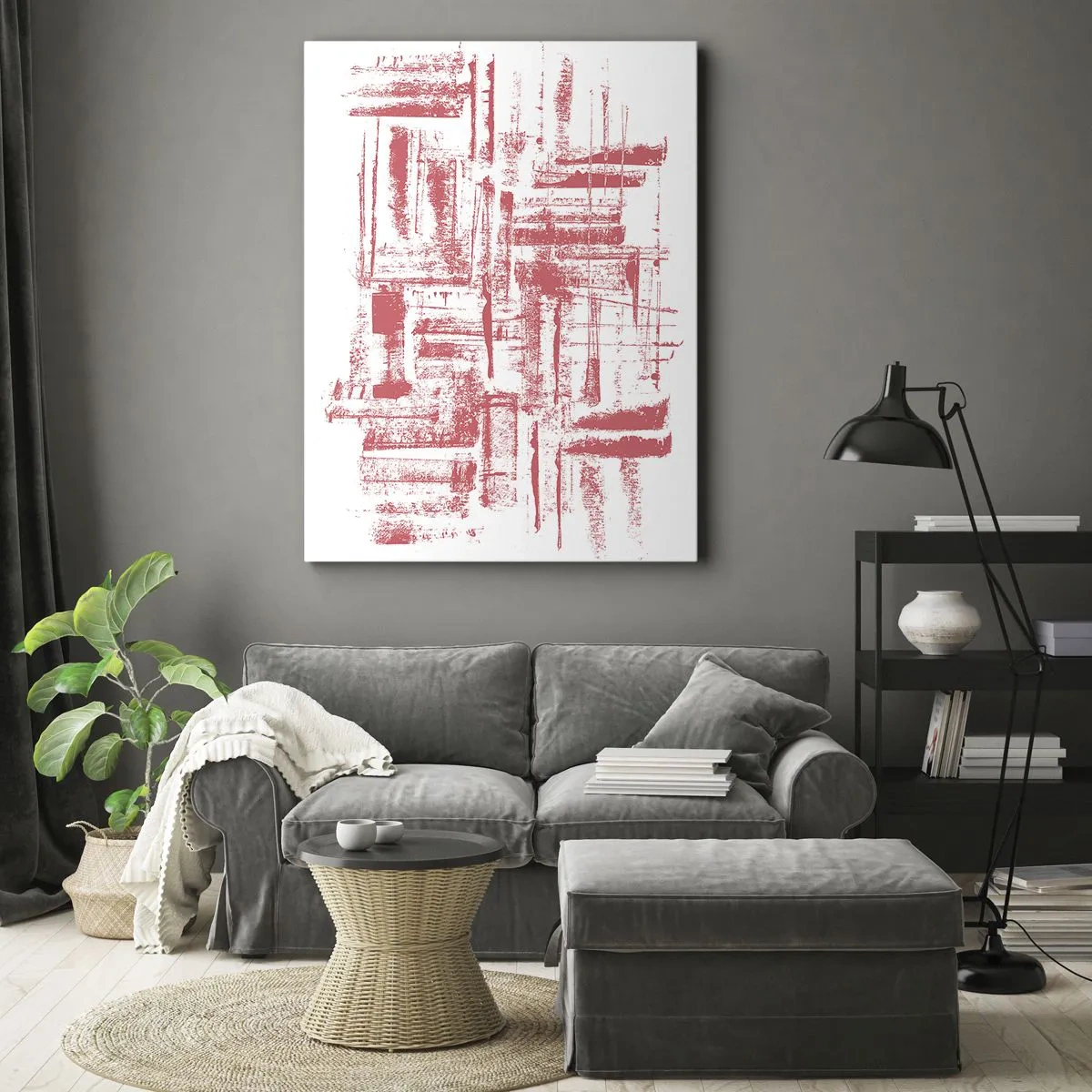 Tablou pe pânză - Orașul roșu - 50x70 cm