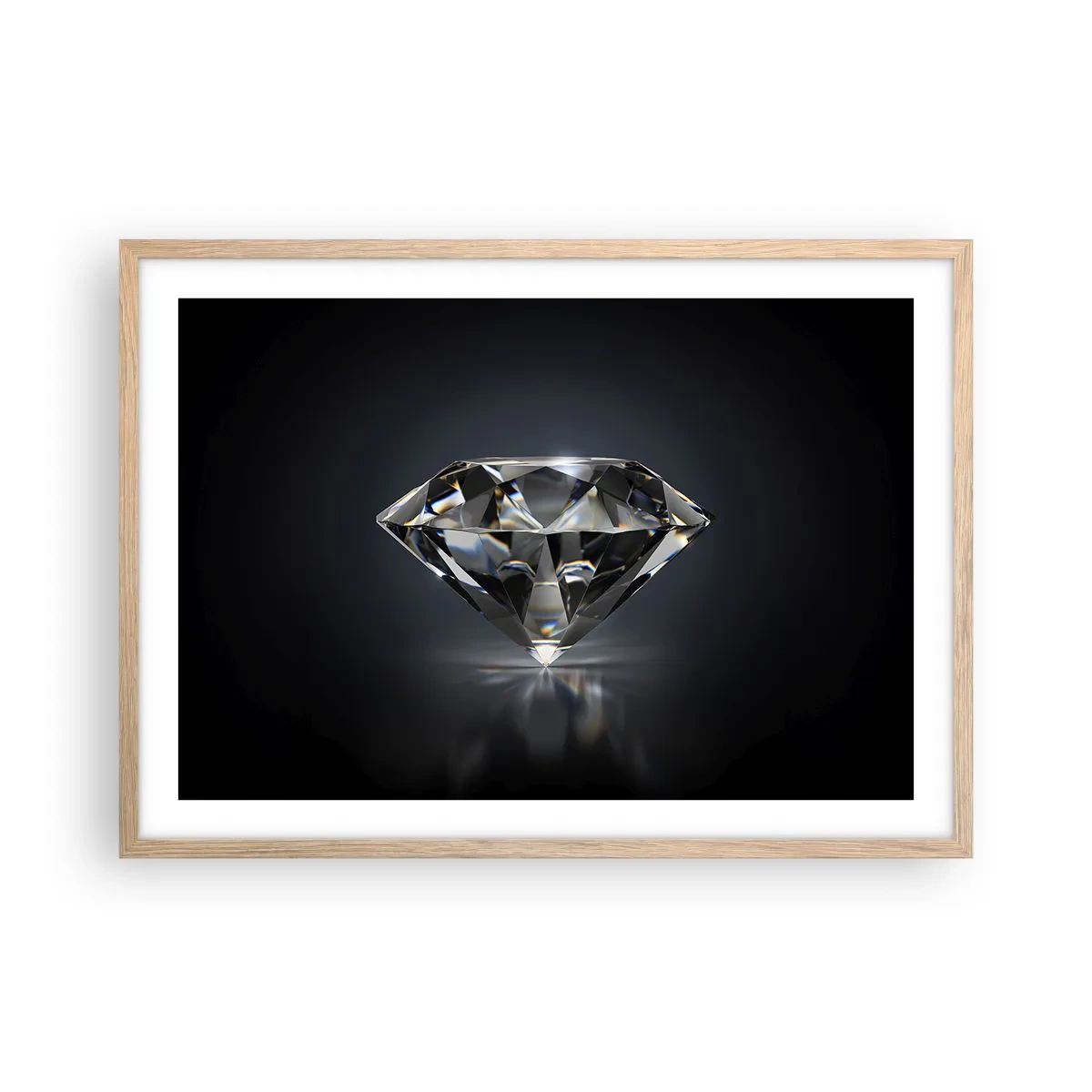 Poster în ramă de stejar deschis - Best girls friend - 70x50 cm