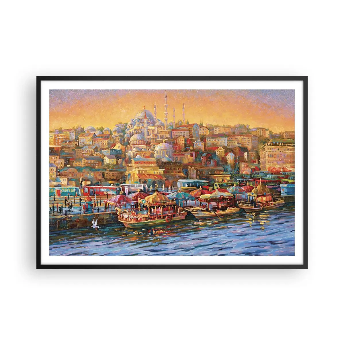 Poster în ramă neagră - O poveste din Istanbul - 100x70 cm