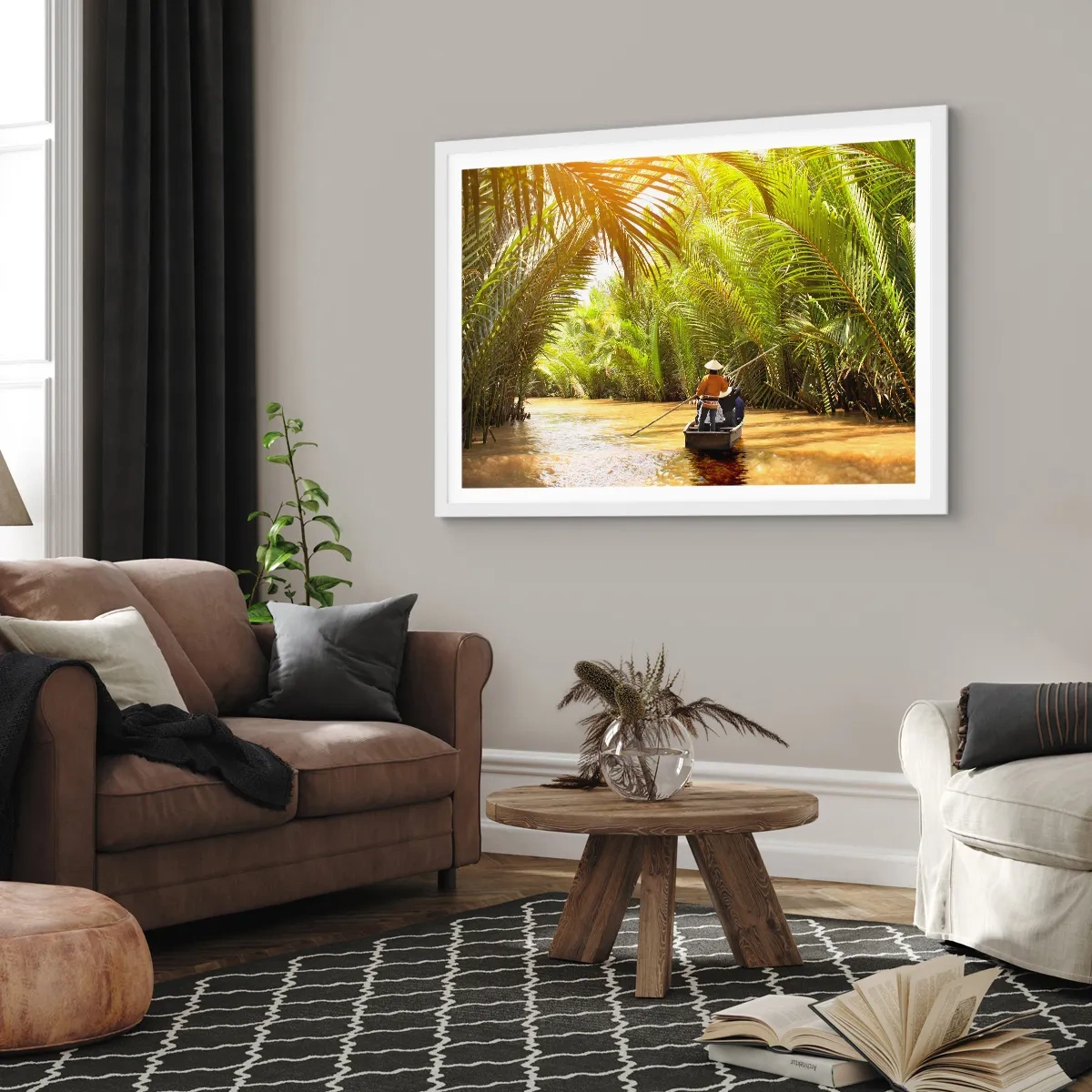 Poster în ramă albă - Prin cheile din palmieri - 40x30 cm