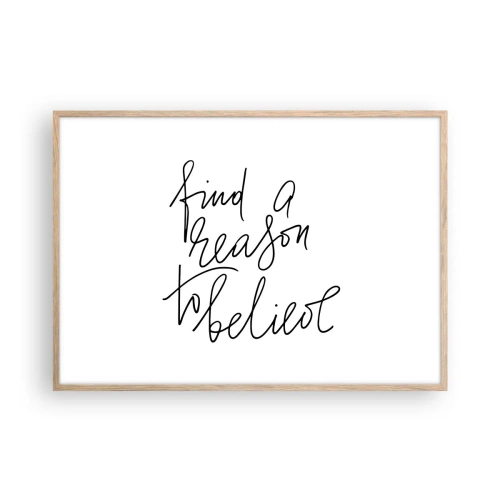 Poster în ramă de stejar deschis - Este posibil - 100x70 cm