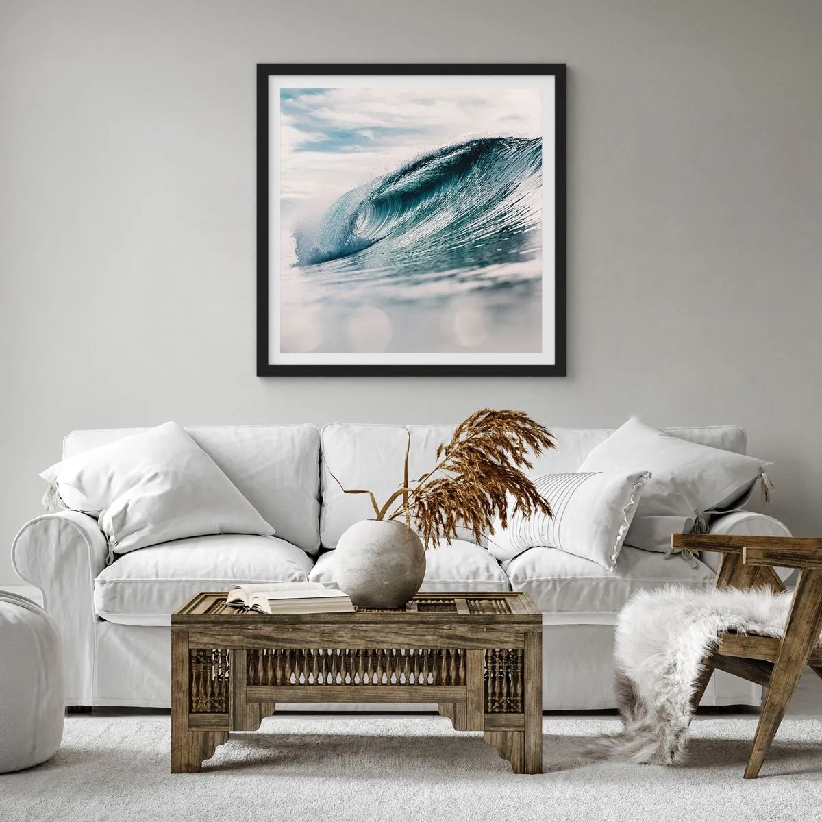 Poster în ramă neagră - Summitul apei - 40x40 cm