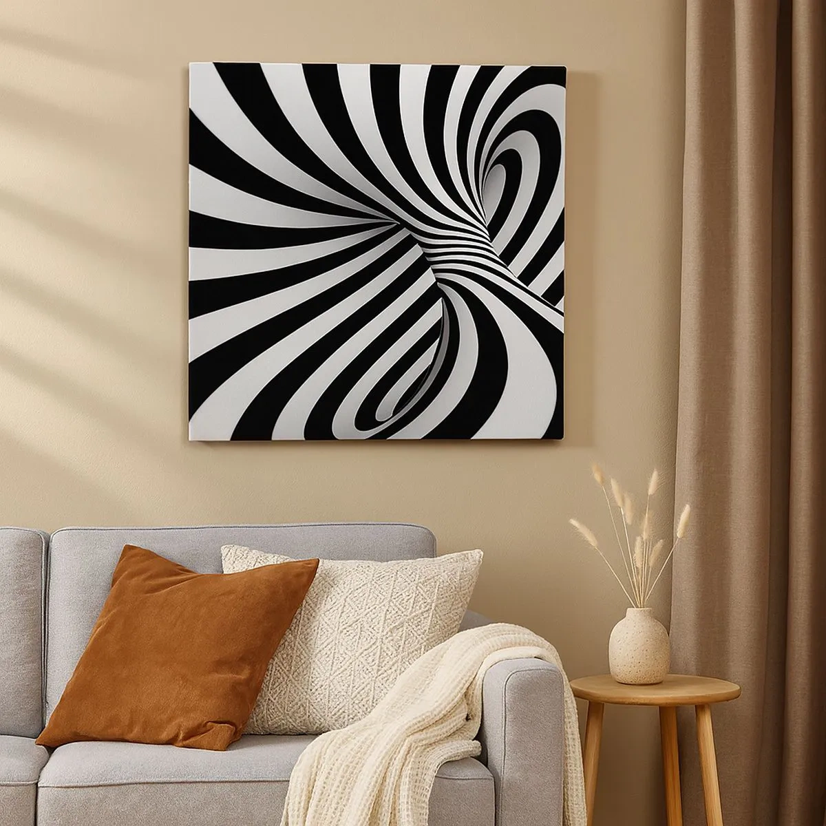 Tablou pe pânză - Compoziție: spațiul dansator - 30x30 cm