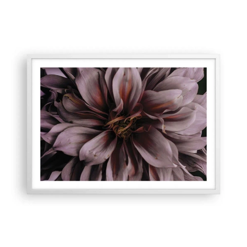 Poster în ramă albă - Inimă florală - 70x50 cm