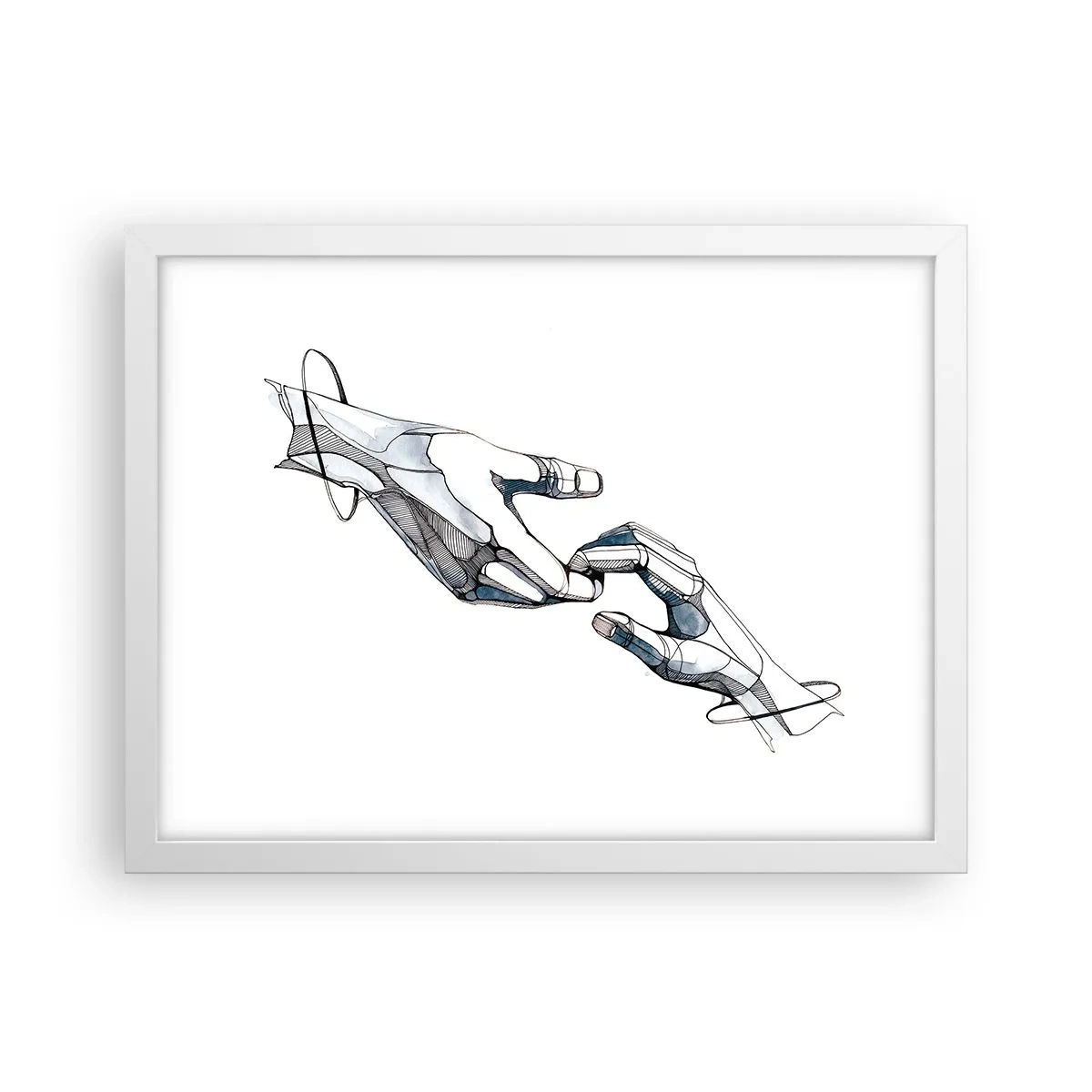 Poster în ramă albă - Gest frumos - 40x30 cm