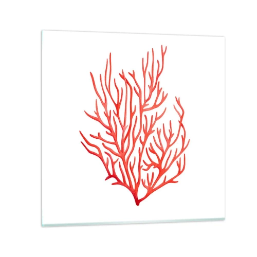 Tablou pe sticlă - Coral filigranat - 30x30 cm