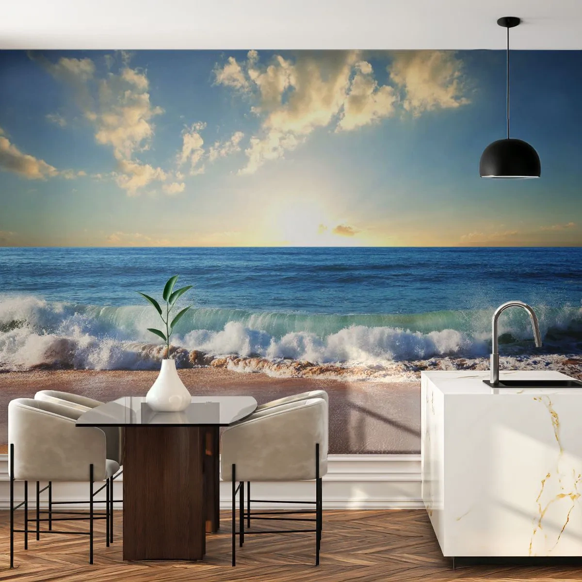 Tapet Standard Eco - Mișcare și liniște în același timp - Peisaj, Mare, plajă - 400x280 cm