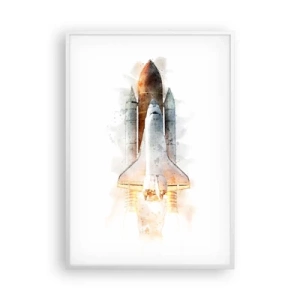Poster în ramă albă - Exploratorii la start - 70x100 cm