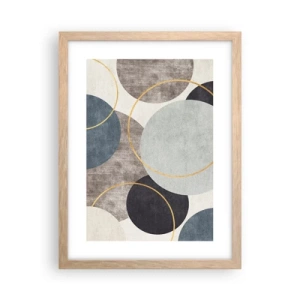 Poster în ramă de stejar deschis - Roată cu roată - 30x40 cm