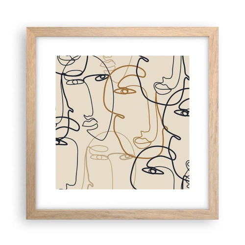 Poster în ramă de stejar deschis - Portret multiplicat - 30x30 cm