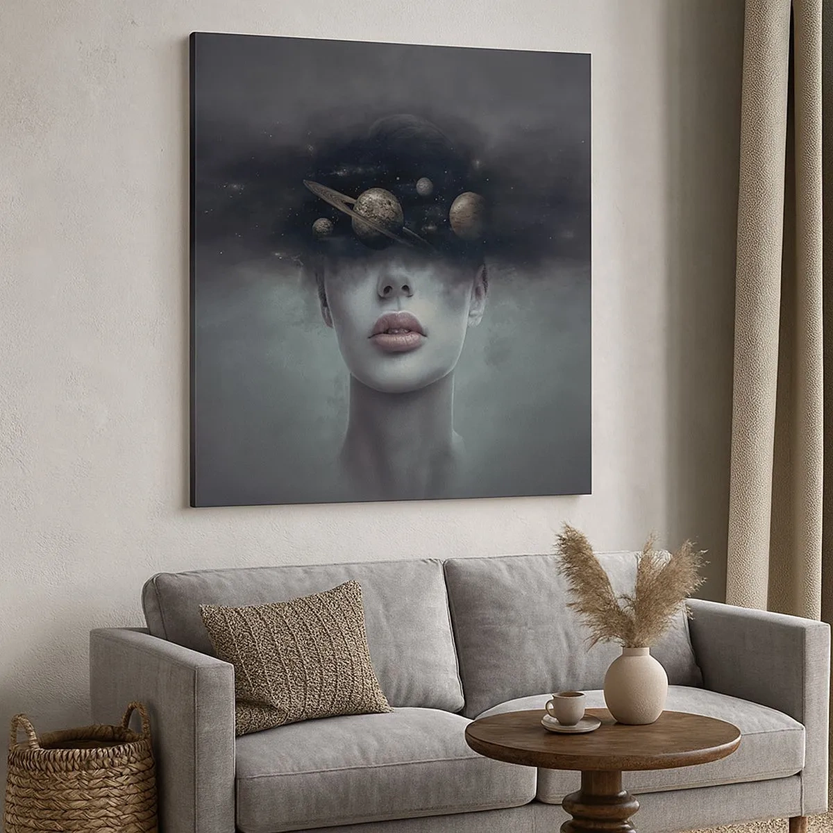 Tablou pe pânză - Și planetele o iau razna... - 30x30 cm