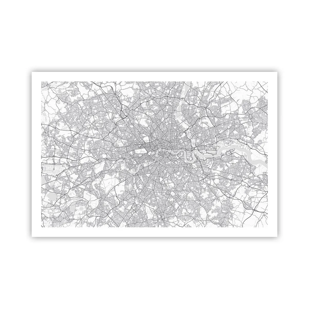 Poster - Harta labirintului din Londra - 91x61 cm