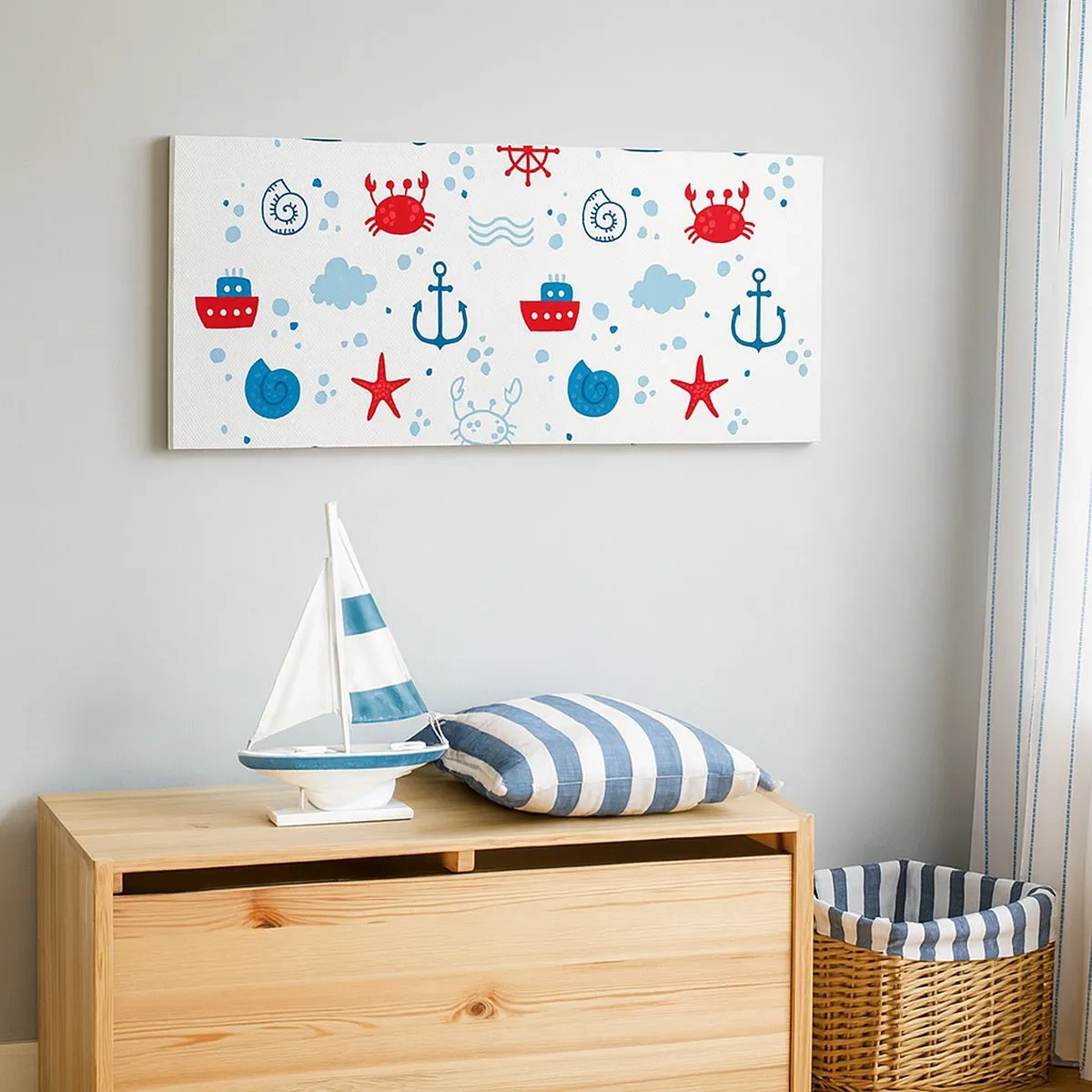 Tablou pe pânză - O poveste maritimă - 100x40 cm