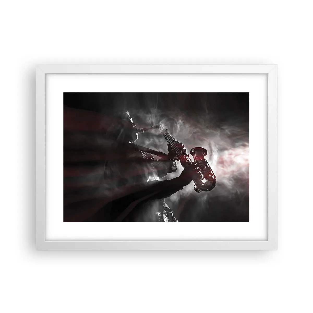 Poster în ramă albă - În aburul jazzului - 40x30 cm