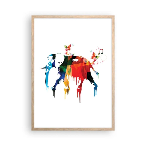 Poster în ramă de stejar deschis - Toată lumea poate dansa - 50x70 cm