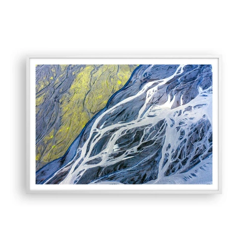 Poster în ramă albă - Picturi din natură - 100x70 cm