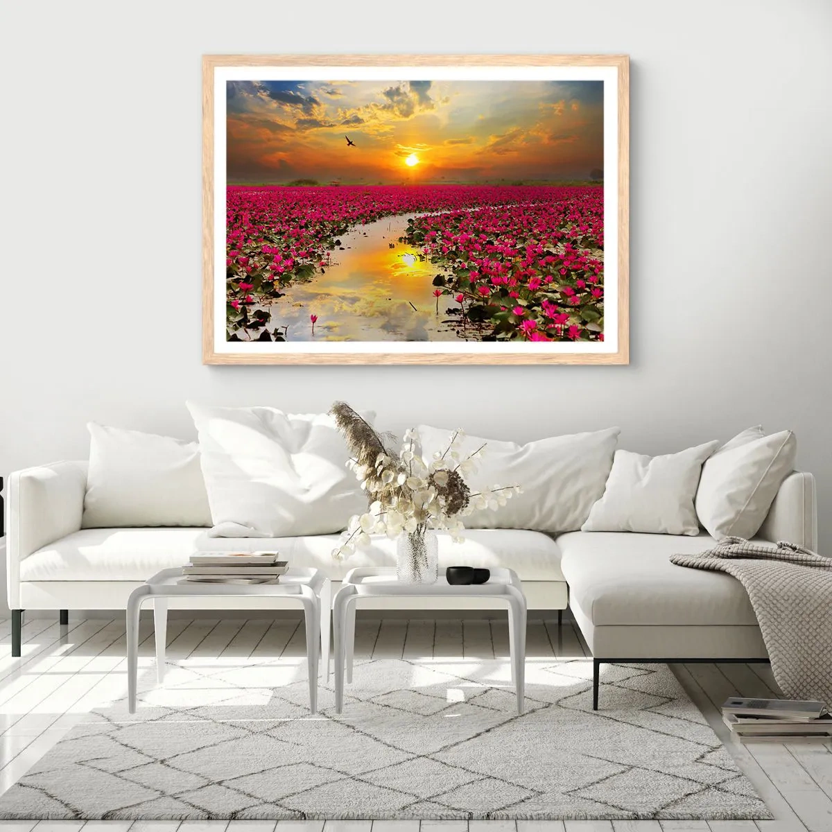 Poster în ramă de stejar deschis - Viața secretă a lacului - 100x70 cm