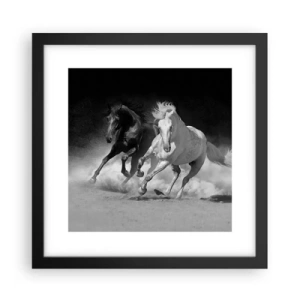 Poster în ramă neagră - Galopul libertății - 30x30 cm