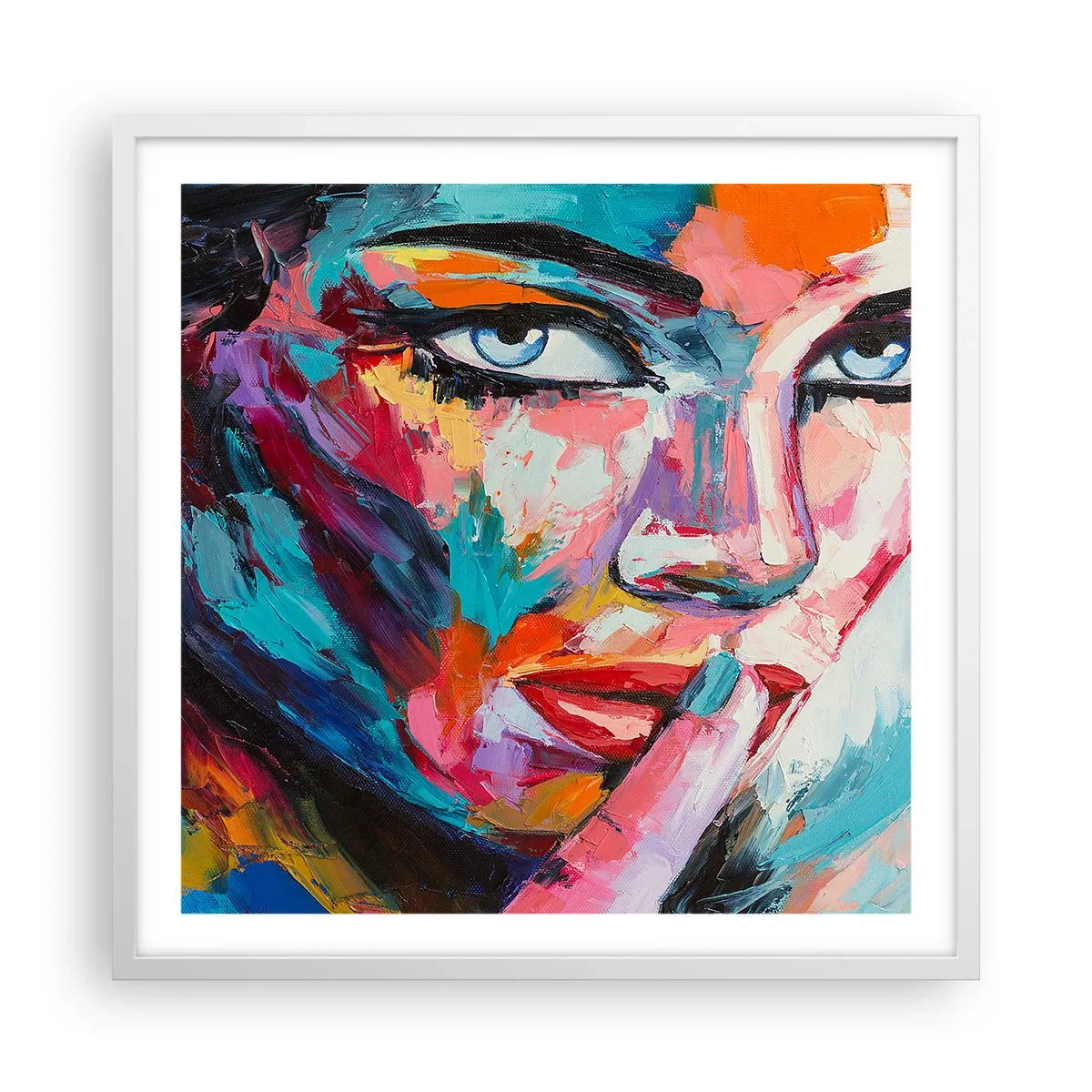 Poster în ramă albă - Primul nostru secret - 60x60 cm