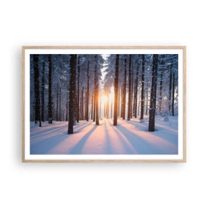 Poster în ramă de stejar deschis - În mod clar în alb și negru - 100x70 cm