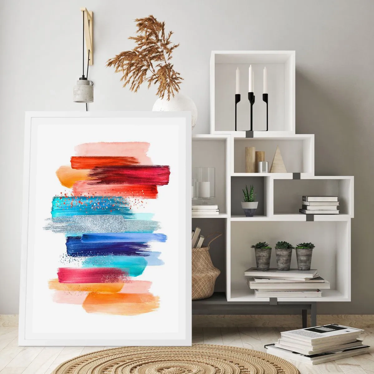 Poster în ramă albă - Sus și jos  - 30x40 cm