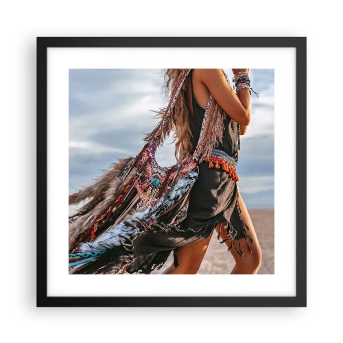 Poster în ramă neagră - Iubita șamanului - 40x40 cm