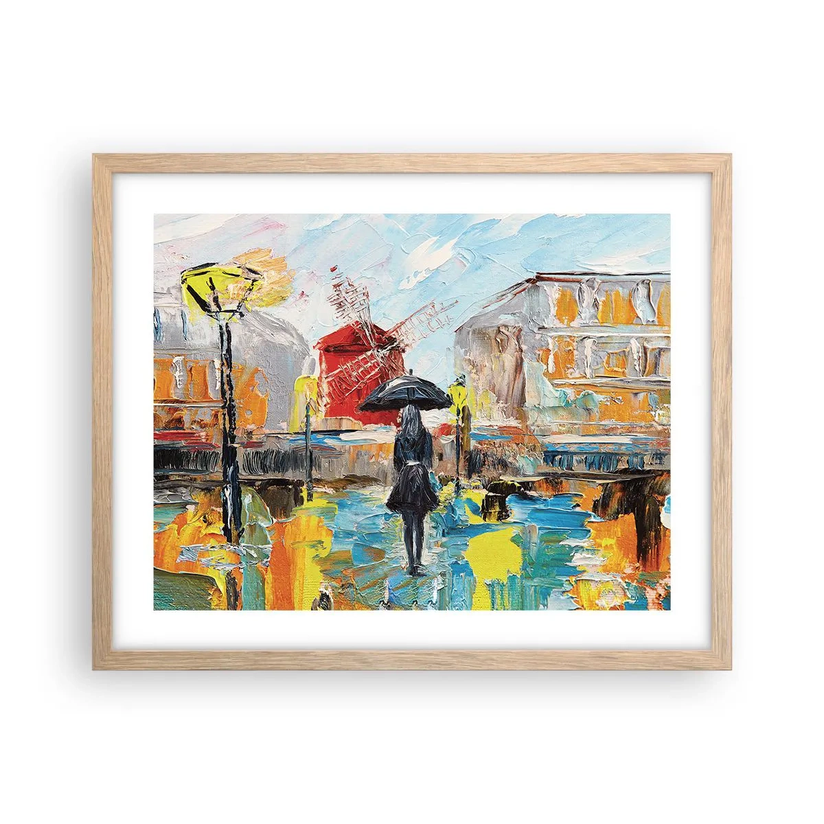 Poster în ramă de stejar deschis - Legende pariziene - 50x40 cm