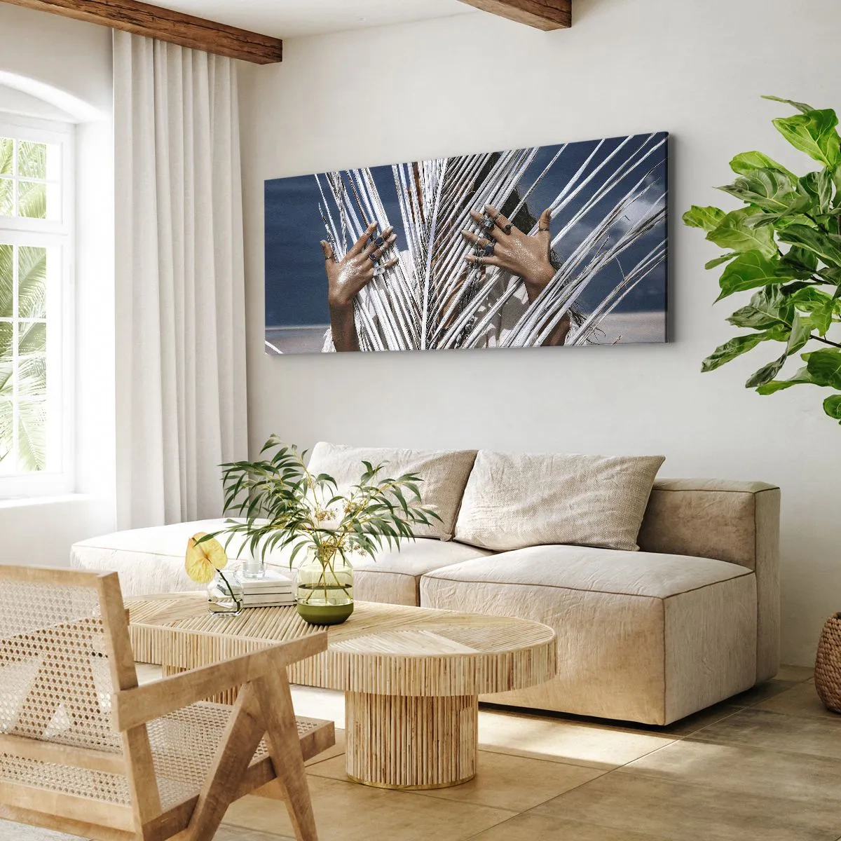 Tablou pe pânză - Prietena șamanului? - 100x40 cm