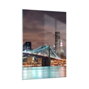 Tablou pe sticlă - Luminile marelui oraș - 50x70 cm