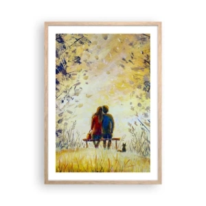 Poster în ramă de stejar deschis - Un moment magic - 50x70 cm