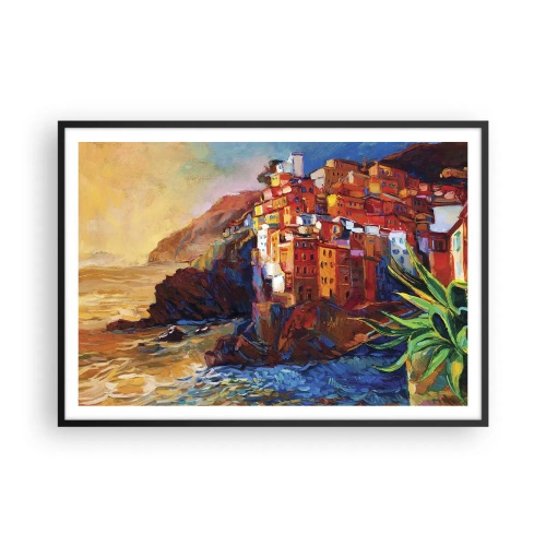 Poster în ramă neagră - Oraș italian de vis - 100x70 cm