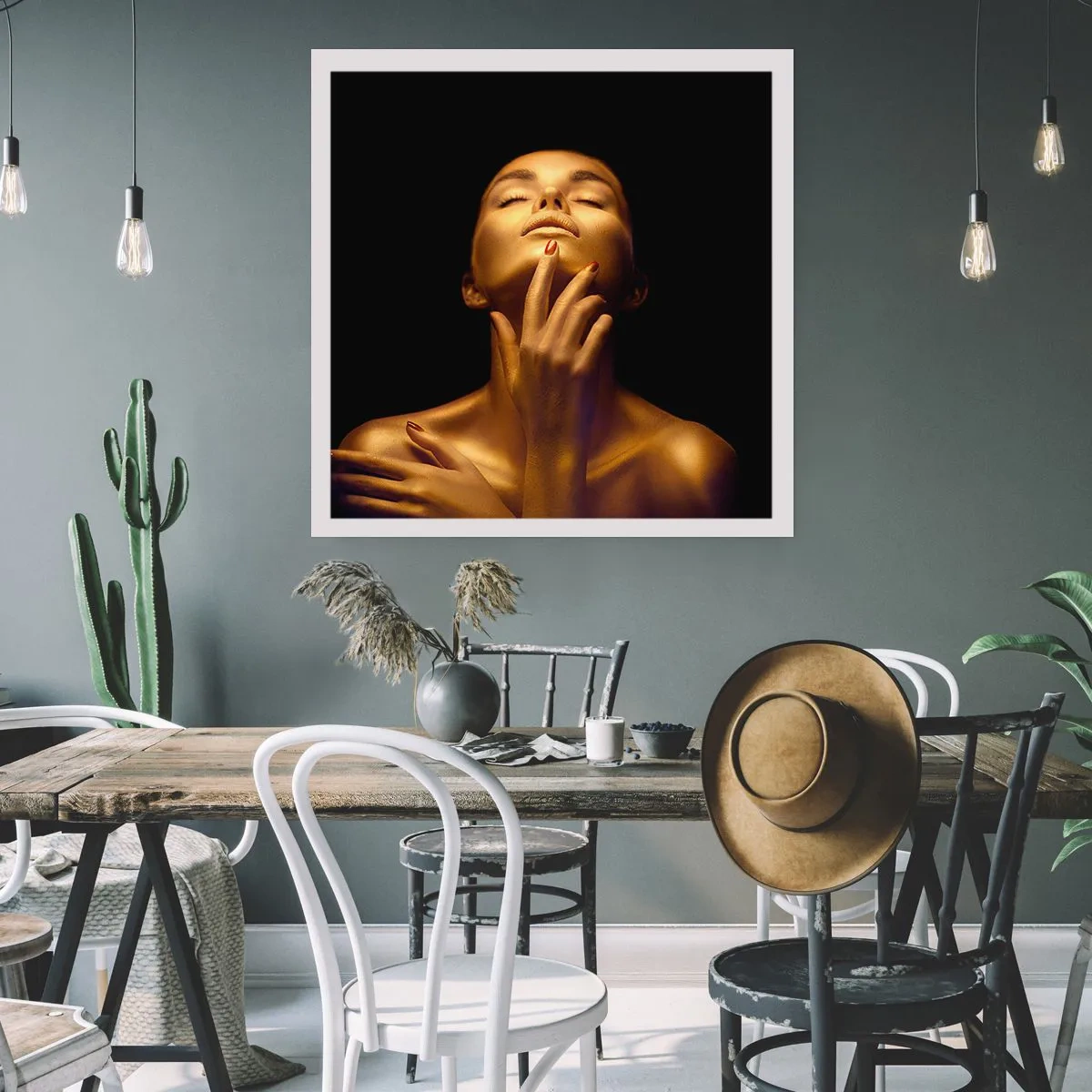 Poster - Ca mătasea aurie - 60x60 cm