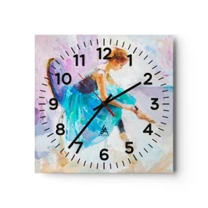 Ceas de perete - Ceas pe sticlă - Grație inefabilă, farmec subtil - 40x40 cm