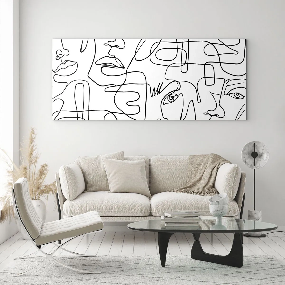 Tablou pe sticlă - Într-o încurcătură de emoții - 100x40 cm