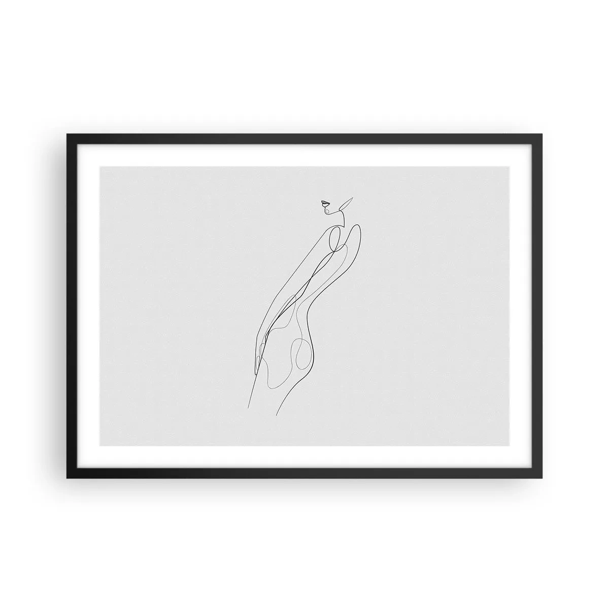 Poster în ramă neagră - Abia o promisiune - 70x50 cm