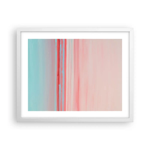 Poster în ramă albă - Abstracție în zori - 50x40 cm
