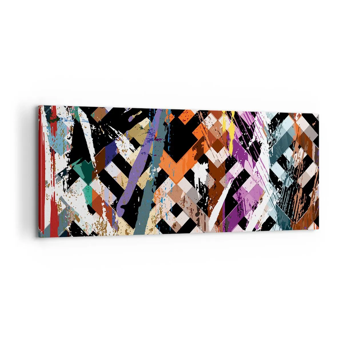 Tablou pe pânză - La pătrat - 100x40 cm